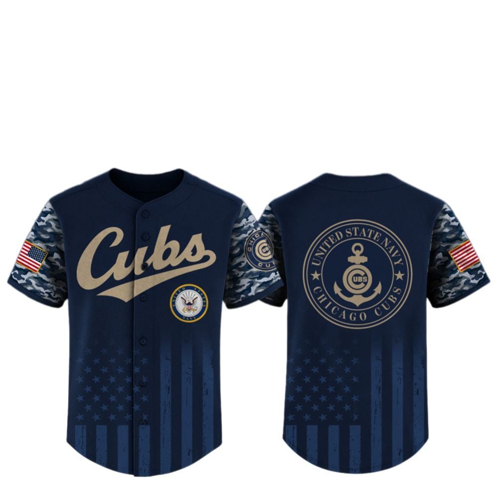 2025 Cubs US Navy Appreciation Night Jersey - Grishko.com T-Shirts, Hoodie, Sweatshirt | WearSparks.com (Image 2)