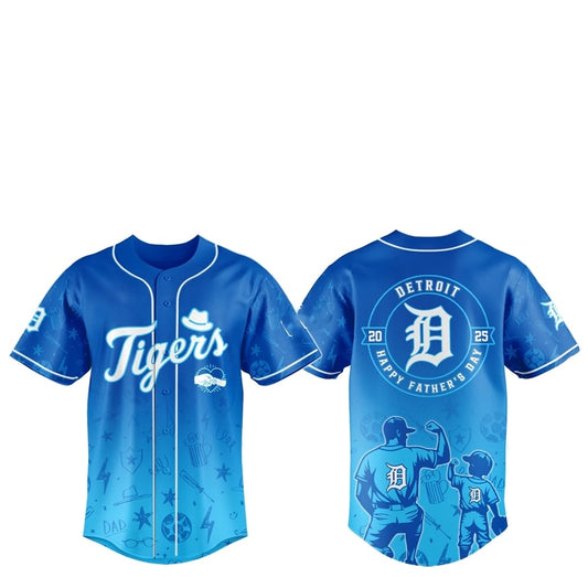 2025 Detroit Tigers Happy Father Day Baseball Jersey Combo - Grishko.com T-Shirts, Hoodie, Sweatshirt (Image 1)