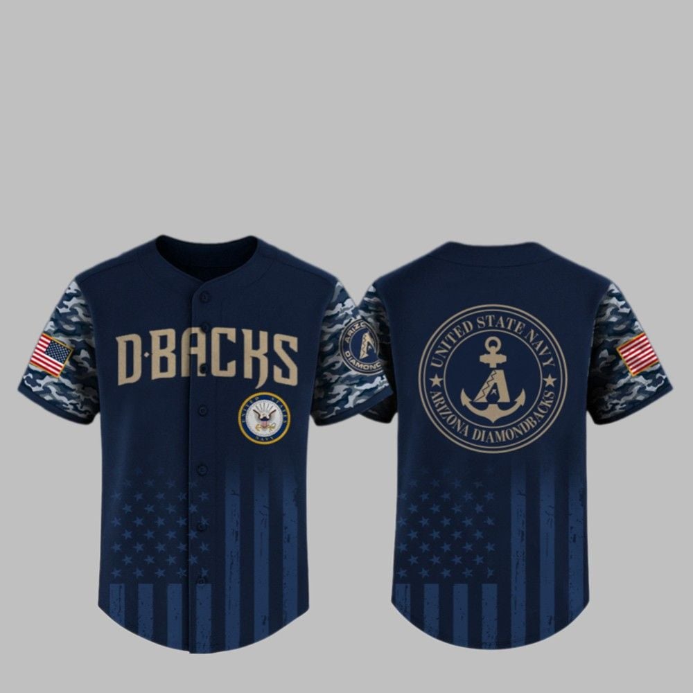 2025 Diamondbacks United State Navy Military Appreciatuon Night Jersey - Grishko.com T-Shirts, Hoodie, Sweatshirt (Image 1)