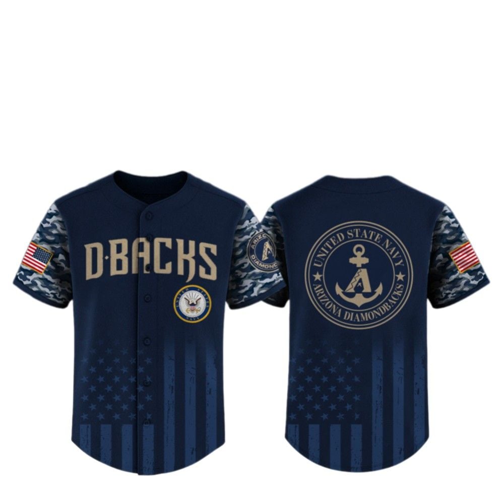 2025 Diamondbacks United State Navy Military Appreciatuon Night Jersey - Grishko.com T-Shirts, Hoodie, Sweatshirt (Image 2)