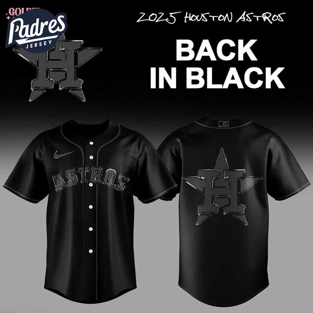 2025 Houston Astros Back In Black Baseball Jersey - Padres Jersey Oasis: Elevate Your Baseball Style Game T-Shirts,...