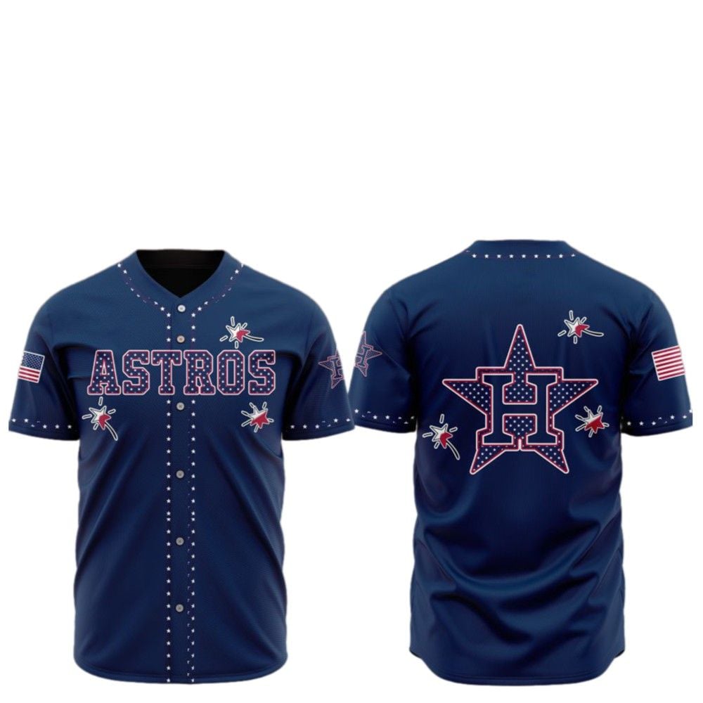 2025 Houston Astros Happy Independence Day Baseball Jersey - Grishko.com T-Shirts, Hoodie, Sweatshirt (Image 2)