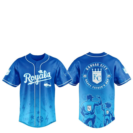 2025 KC Royals Happy Father Day Baseball Jersey Combo - Grishko.com T-Shirts, Hoodie, Sweatshirt | WearSparks.com (Image 1)