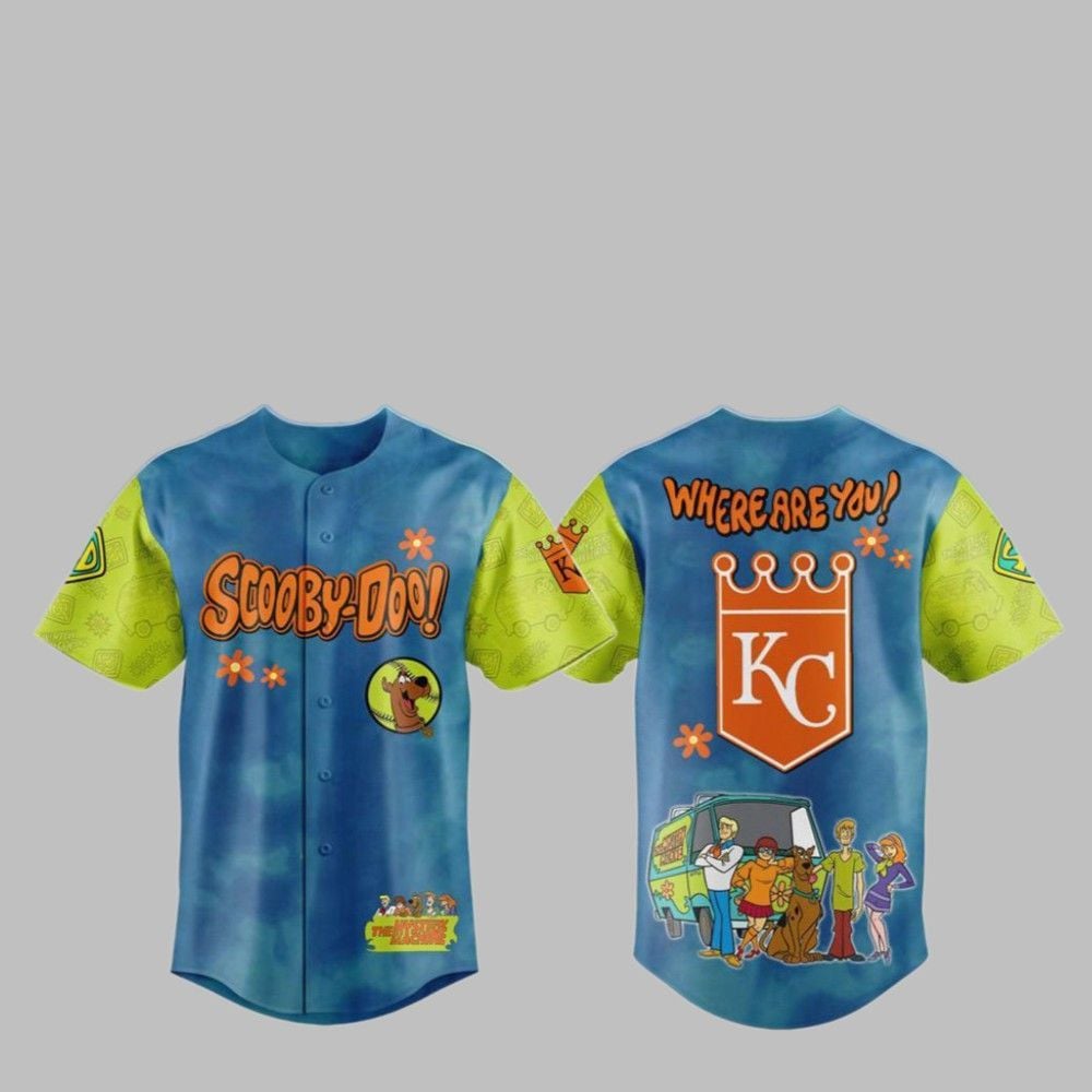 2025 KC Royals Scooby-Doo Baseball Jersey - Grishko.com T-Shirts, Hoodie, Sweatshirt | WearSparks.com (Image 1)