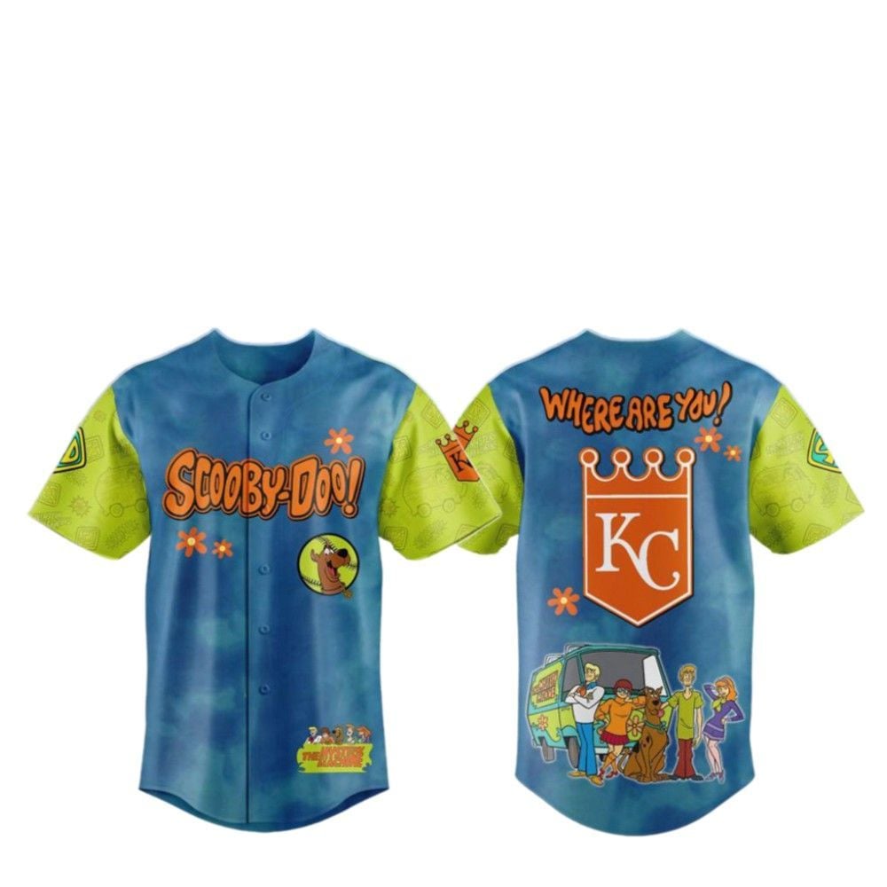 2025 KC Royals Scooby-Doo Baseball Jersey - Grishko.com T-Shirts, Hoodie, Sweatshirt | WearSparks.com (Image 2)