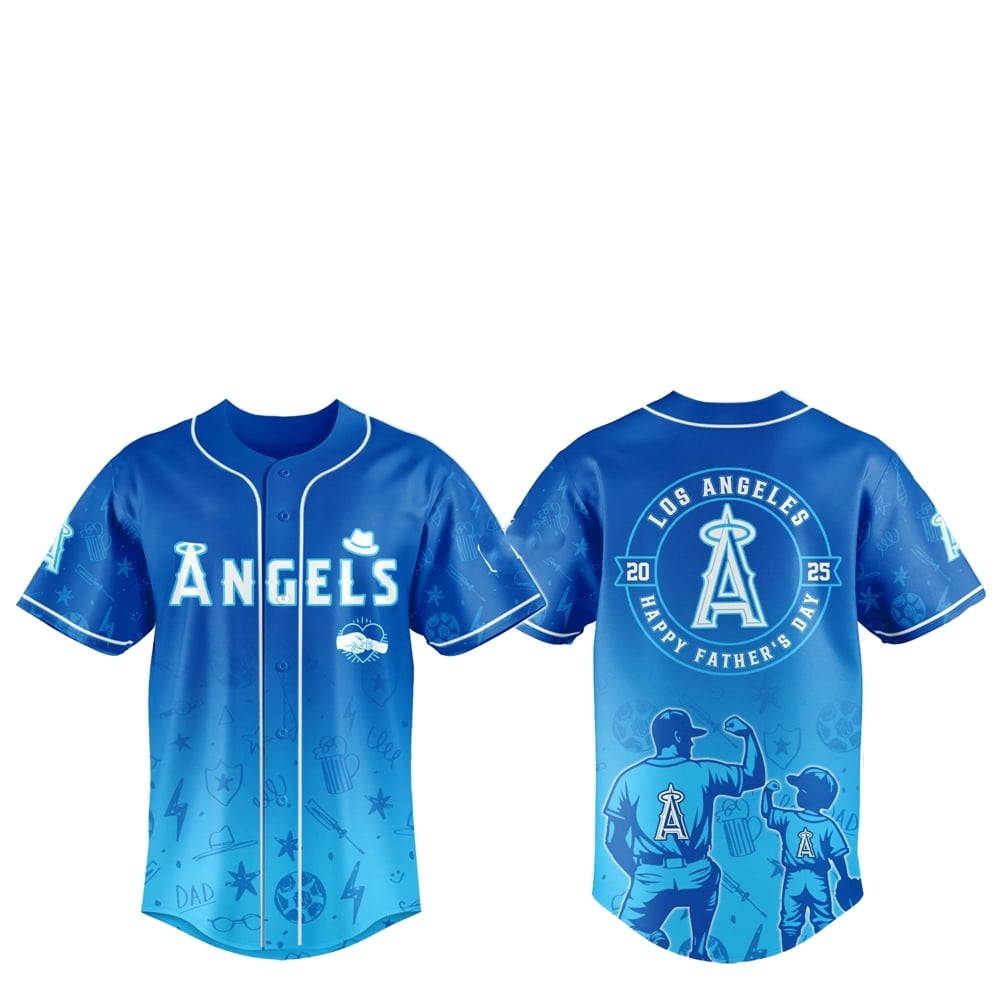 2025 LA Angels Happy Father Day Baseball Jersey Combo - Grishko.com T-Shirts, Hoodie, Sweatshirt | WearSparks.com (Image 1)