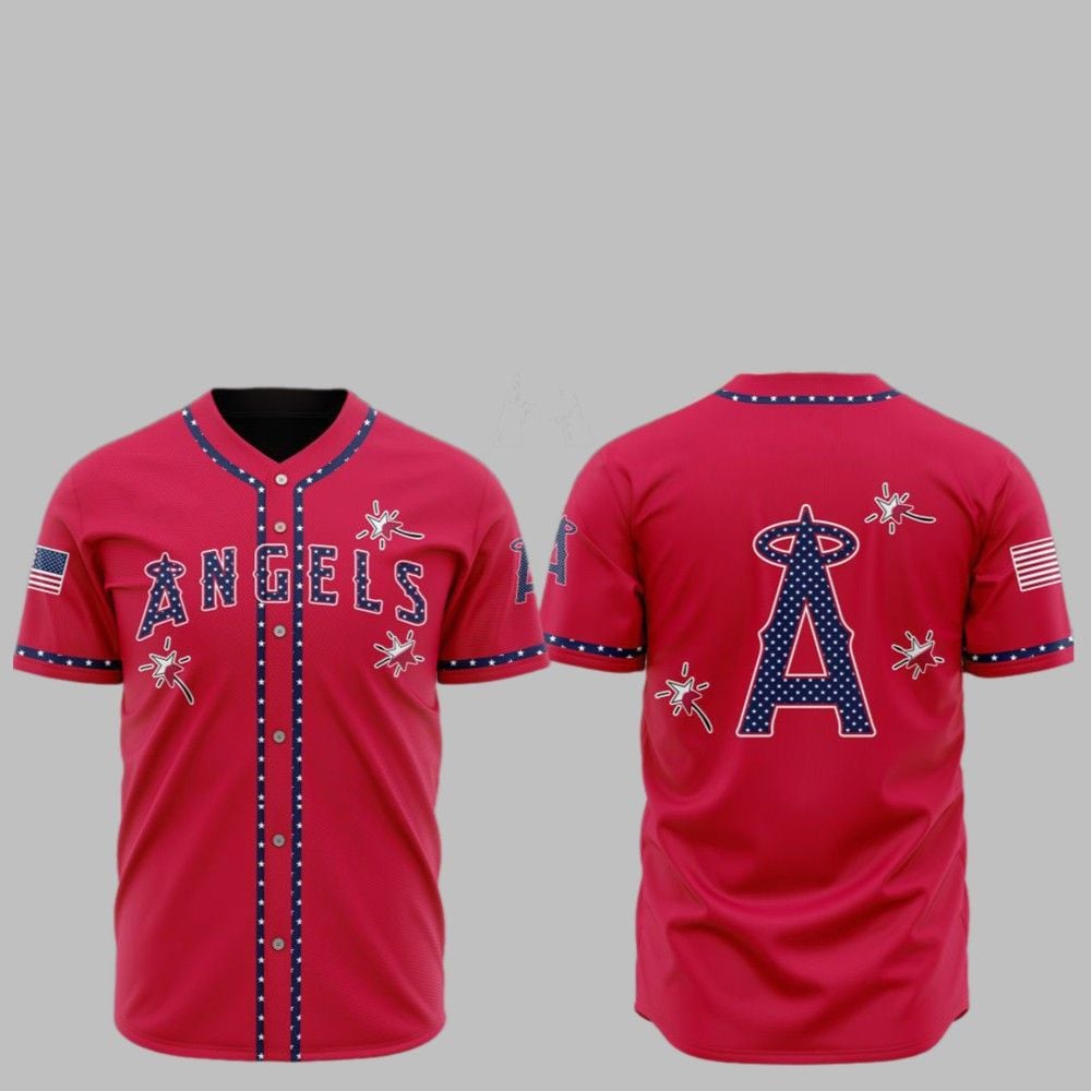 2025 LA Angels Happy Independence Day Baseball Jersey - Grishko.com T-Shirts, Hoodie, Sweatshirt | WearSparks.com (Image 1)