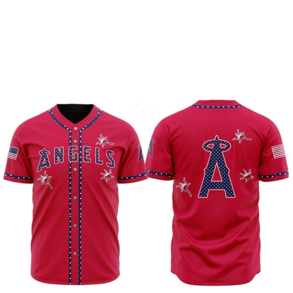 2025 LA Angels Happy Independence Day Baseball Jersey - Grishko.com T-Shirts, Hoodie, Sweatshirt | WearSparks.com (Image 2)
