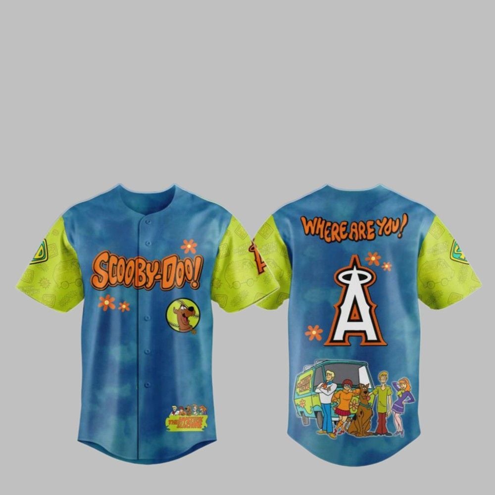 2025 LA Angels Scooby-Doo Baseball Jersey - Grishko.com T-Shirts, Hoodie, Sweatshirt | WearSparks.com (Image 1)