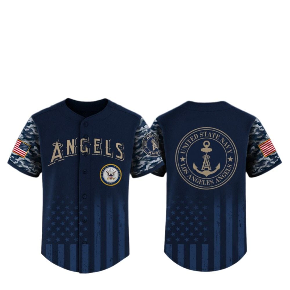 2025 LA Angels US Navy Appreciation Night Jersey - Grishko.com T-Shirts, Hoodie, Sweatshirt | WearSparks.com (Image 2)