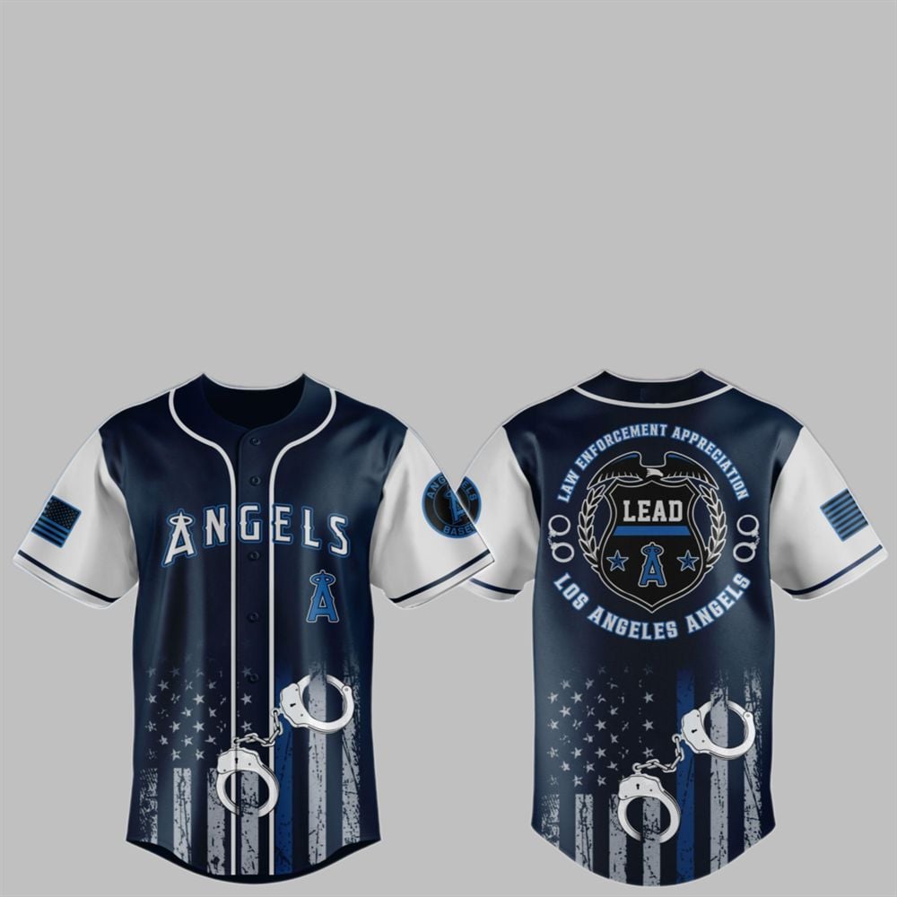 2025 LA Angels x Law Enforcement Appreciation Day Jersey - Grishko.com T-Shirts, Hoodie, Sweatshirt (Image 1)