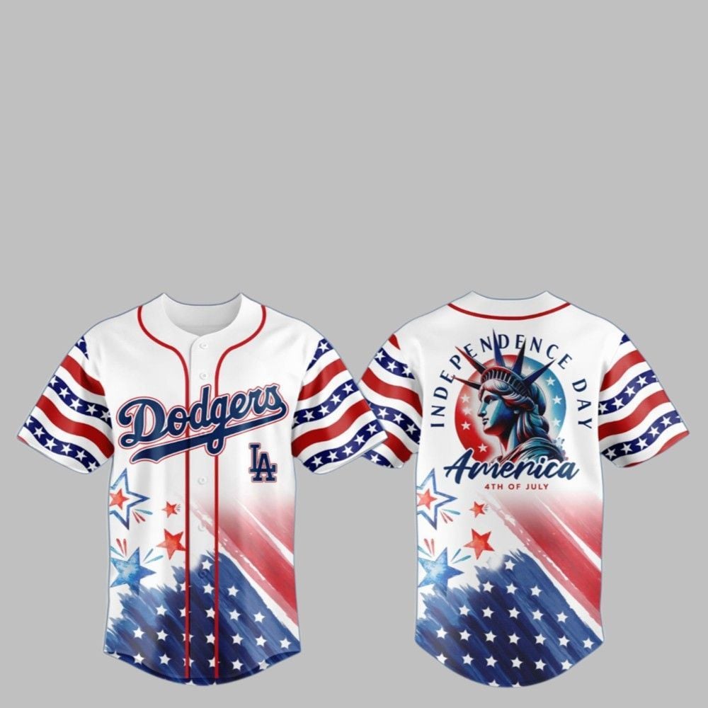 2025 LA Dodgers Celebrate the 4th of July Jersey - Grishko.com T-Shirts, Hoodie, Sweatshirt | WearSparks.com (Image 1)