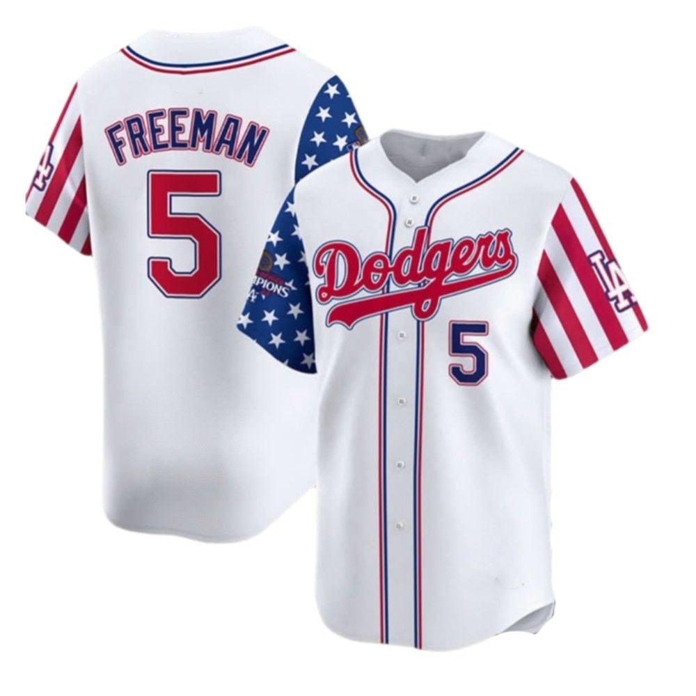 2025 LA Dodgers Freeman Fouth Of July Jersey - Grishko.com T-Shirts, Hoodie, Sweatshirt | WearSparks.com (Image 2)