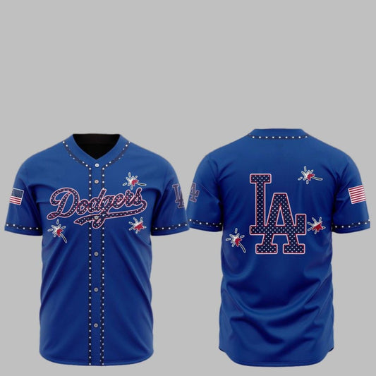 2025 LA Dodgers Happy Independence Day Baseball Jersey - Grishko.com T-Shirts, Hoodie, Sweatshirt | WearSparks.com (Image 1)