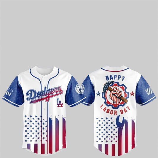 2025 LA Dodgers Happy Labor Day Jersey - Grishko.com T-Shirts, Hoodie, Sweatshirt | WearSparks.com (Image 1)
