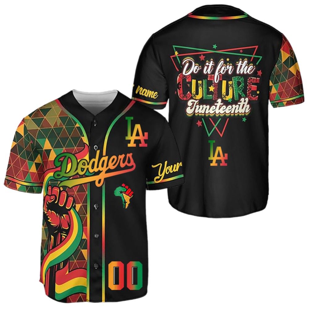 2025 LA Dodgers Juneteenth Day Jersey - Grishko.com T-Shirts, Hoodie, Sweatshirt | WearSparks.com (Image 2)