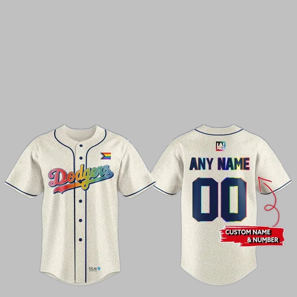 2025 LA Dodgers LGBTQ Pride Night Jersey - Grishko.com T-Shirts, Hoodie, Sweatshirt | WearSparks.com (Image 1)