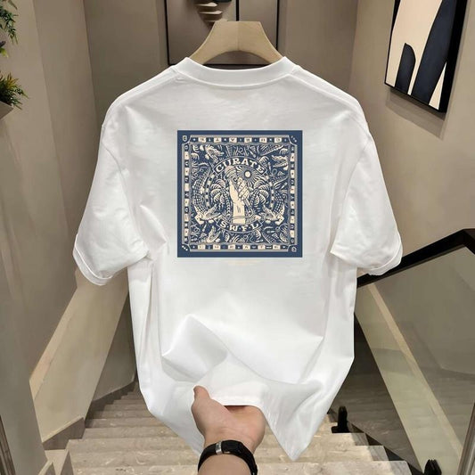 2025 Men's Short Sleeve T-Shirt Summer Cotton Tee American Style Versatile Top T Hoodie, Sweatshirt | WearSparks.com