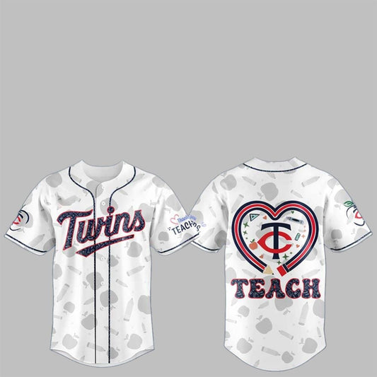 2025 Minnesota Twins Teacher Appreciation Jersey - Grishko.com T-Shirts, Hoodie, Sweatshirt | WearSparks.com (Image 1)