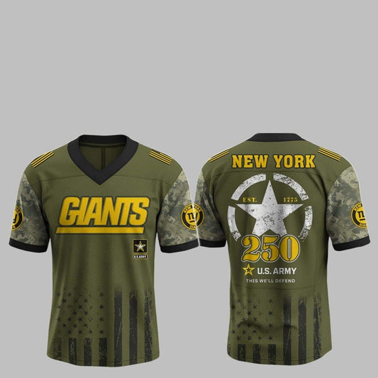 2025 NY Giants 250th Anniversary US Army Jersey - Grishko.com T-Shirts, Hoodie, Sweatshirt | WearSparks.com (Image 1)
