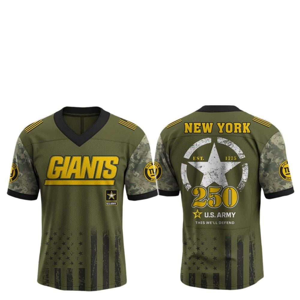 2025 NY Giants 250th Anniversary US Army Jersey - Grishko.com T-Shirts, Hoodie, Sweatshirt | WearSparks.com (Image 2)