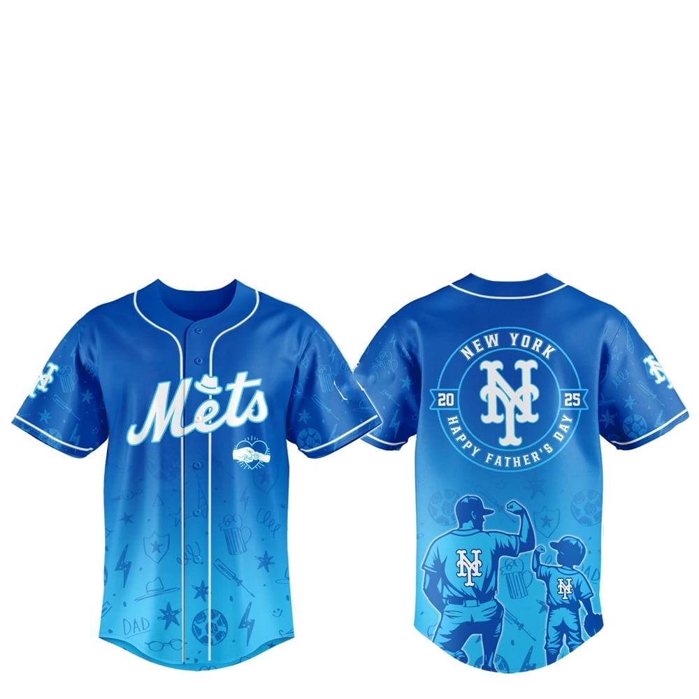 2025 NY Mets Happy Father Day Baseball Jersey Combo - Grishko.com T-Shirts, Hoodie, Sweatshirt | WearSparks.com (Image 1)