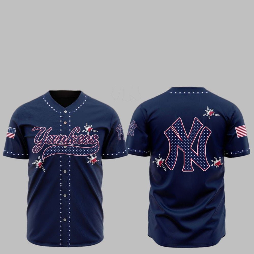 2025 NY Yankees Happy Independence Day Baseball Jersey - Grishko.com T-Shirts, Hoodie, Sweatshirt | WearSparks.com (Image 1)
