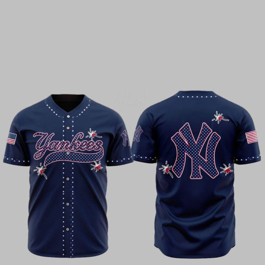 2025 NY Yankees Happy Independence Day Baseball Jersey - Grishko.com T-Shirts, Hoodie, Sweatshirt | WearSparks.com (Image 1)