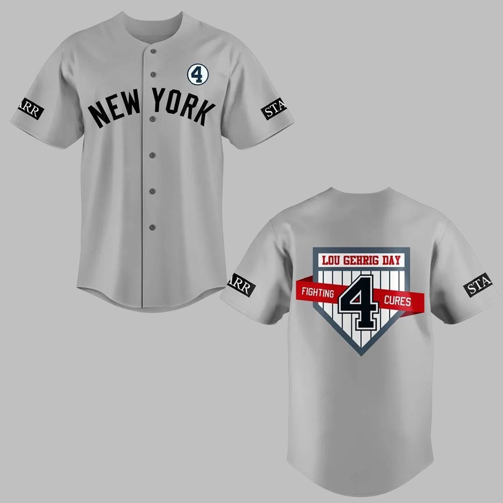 2025 NY Yankees Lou Gehrig Day Jersey - Grishko.com T-Shirts, Hoodie, Sweatshirt | WearSparks.com (Image 3)