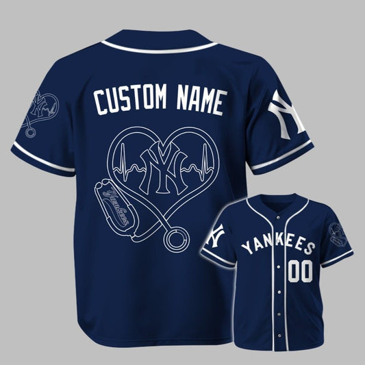 2025 NY Yankees Nurse Heartbeat Jersey - Grishko.com T-Shirts, Hoodie, Sweatshirt | WearSparks.com (Image 1)