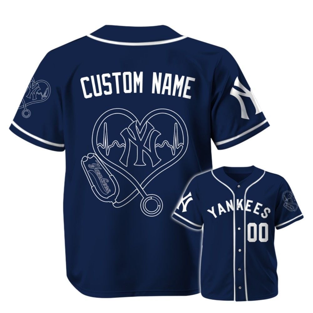 2025 NY Yankees Nurse Heartbeat Jersey - Grishko.com T-Shirts, Hoodie, Sweatshirt | WearSparks.com (Image 2)