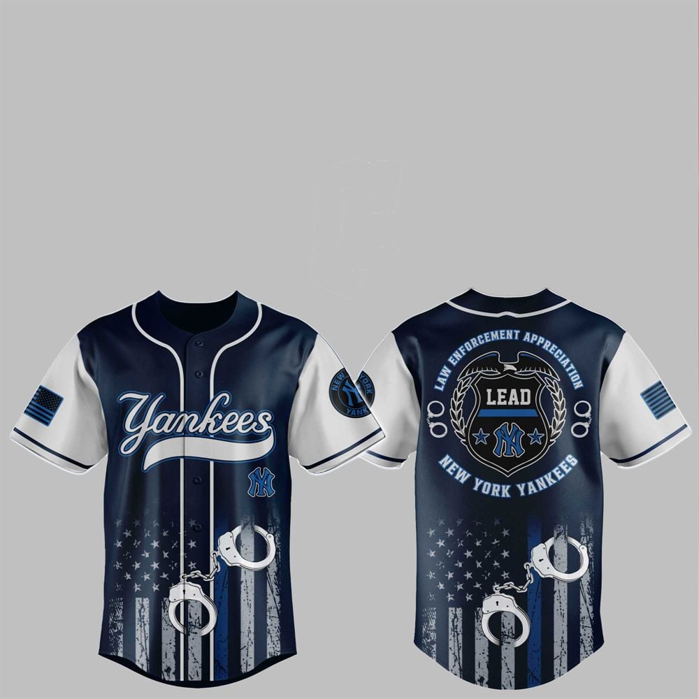 2025 NY Yankees Law Enforcement Appreciation Day Jersey - Grishko.com T-Shirts, Hoodie, Sweatshirt | WearSparks.com (Image 1)