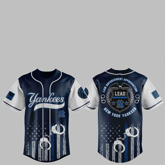 2025 NY Yankees Law Enforcement Appreciation Day Jersey - Grishko.com T-Shirts, Hoodie, Sweatshirt | WearSparks.com (Image 1)
