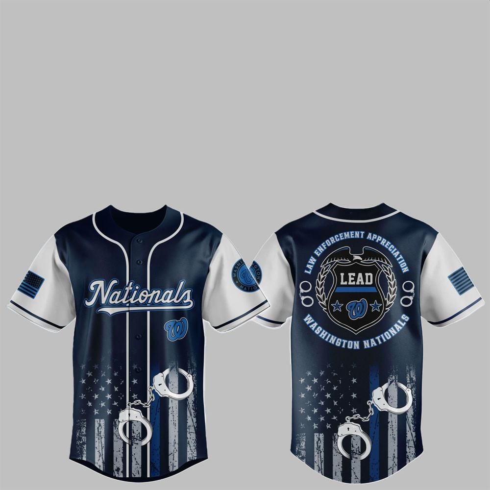 2025 Nationals x Law Enforcement Appreciation Day Jersey - Grishko.com T-Shirts, Hoodie, Sweatshirt (Image 1)