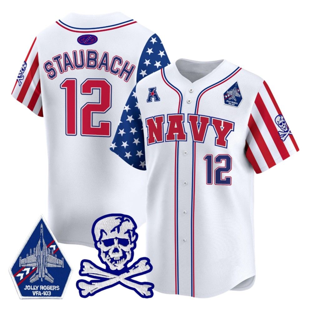 2025 Navy Staubach Fouth Of July Jersey - Grishko.com T-Shirts, Hoodie, Sweatshirt | WearSparks.com (Image 2)