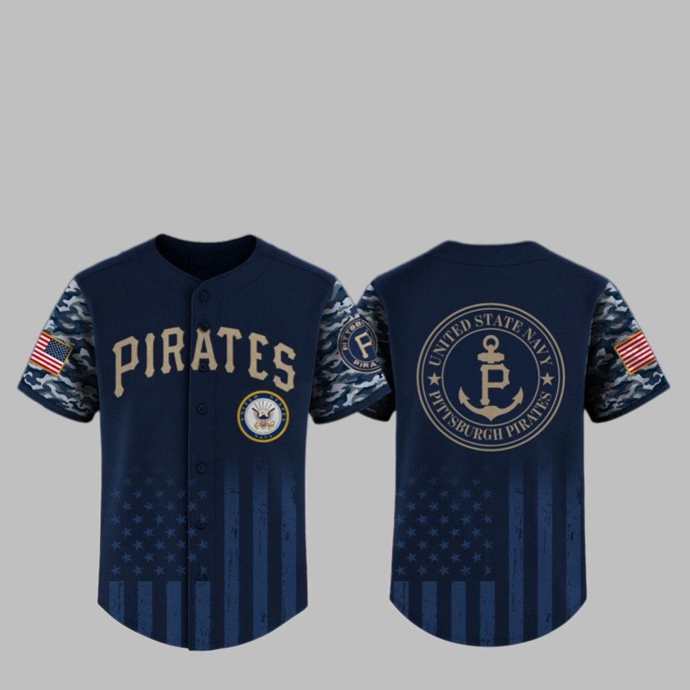 2025 Pirates United State Navy Military Appreciation Night Jersey - Grishko.com T-Shirts, Hoodie, Sweatshirt (Image 1)