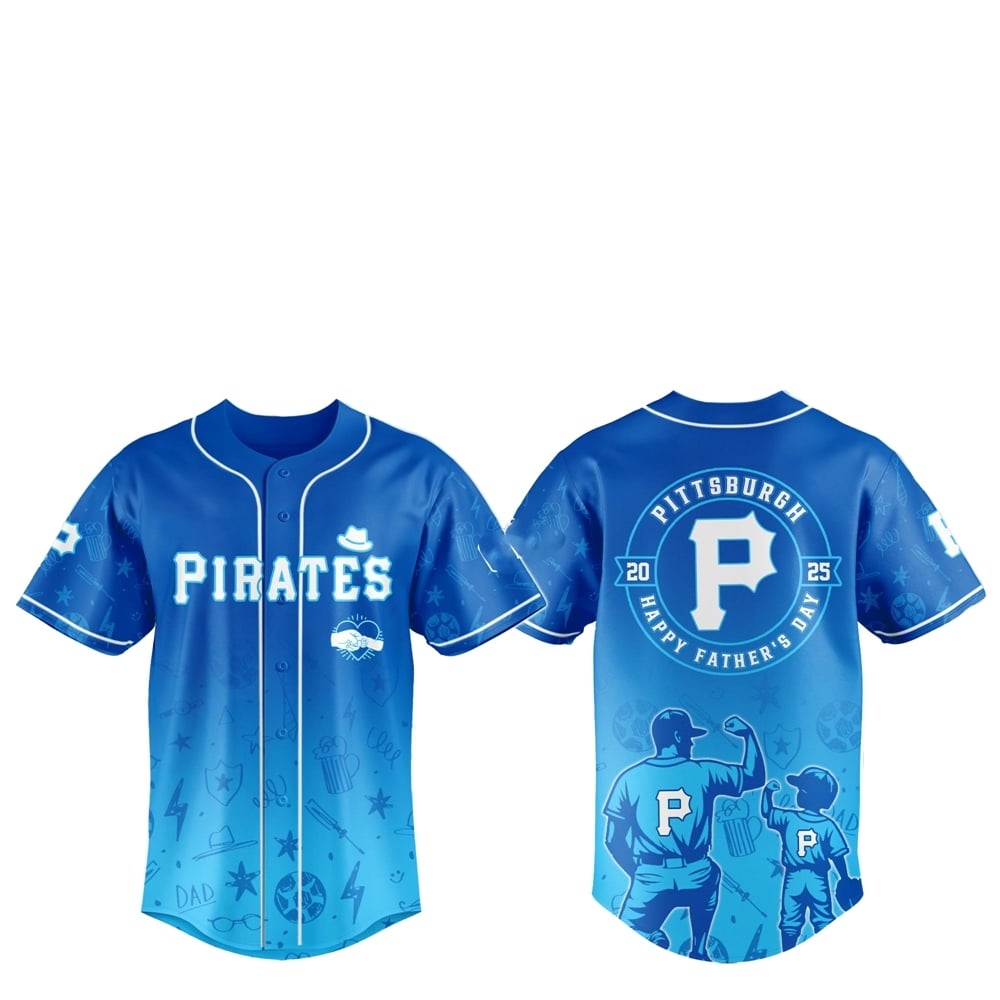 2025 Pittsburgh Pirates Happy Father Day Baseball Jersey Combo - Grishko.com T-Shirts, Hoodie, Sweatshirt (Image 1)