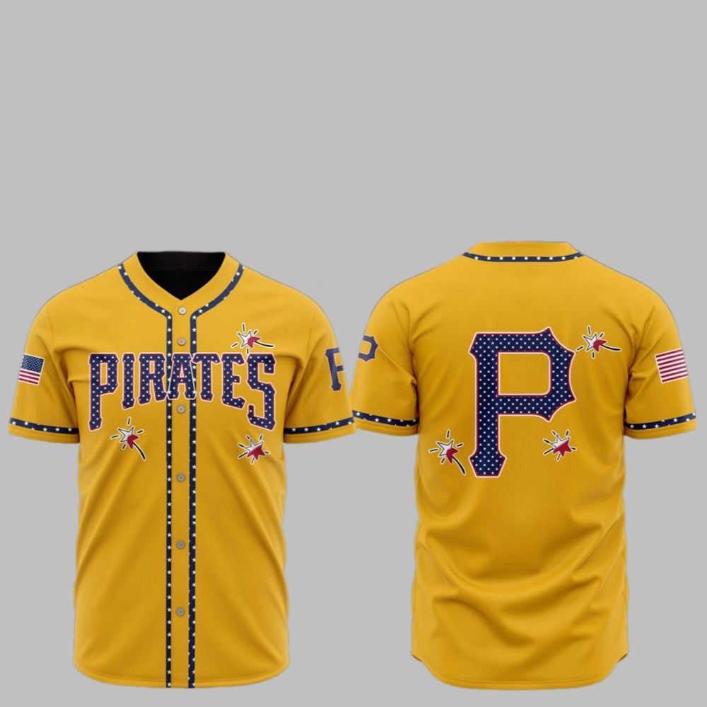 2025 Pittsburgh Pirates Happy Independence Day Baseball Jersey - Grishko.com T-Shirts, Hoodie, Sweatshirt (Image 1)