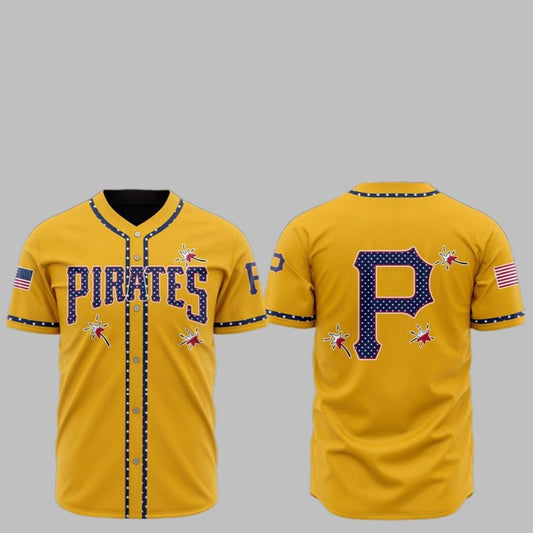 2025 Pittsburgh Pirates Happy Independence Day Baseball Jersey - Grishko.com T-Shirts, Hoodie, Sweatshirt (Image 1)