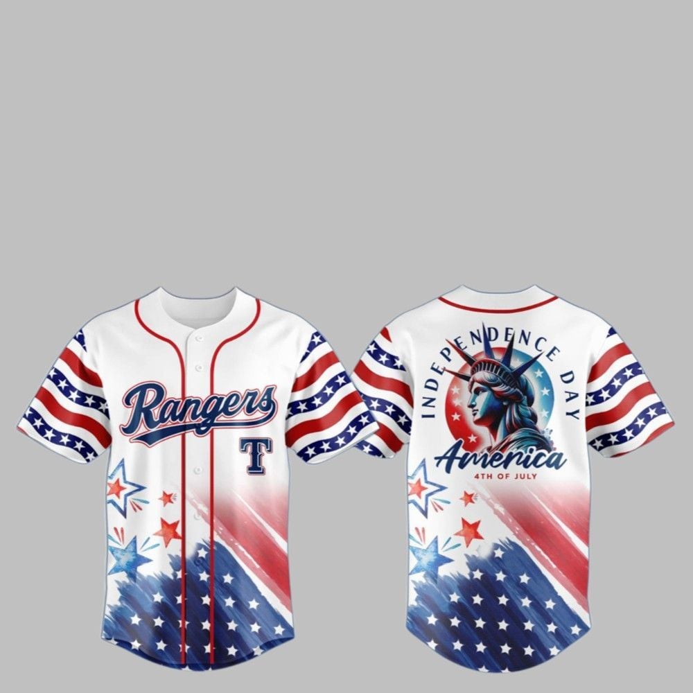 2025 Rangers Celebrate the 4th of July Jersey - Grishko.com T-Shirts, Hoodie, Sweatshirt | WearSparks.com (Image 1)