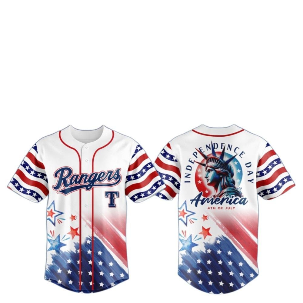 2025 Rangers Celebrate the 4th of July Jersey - Grishko.com T-Shirts, Hoodie, Sweatshirt | WearSparks.com (Image 2)