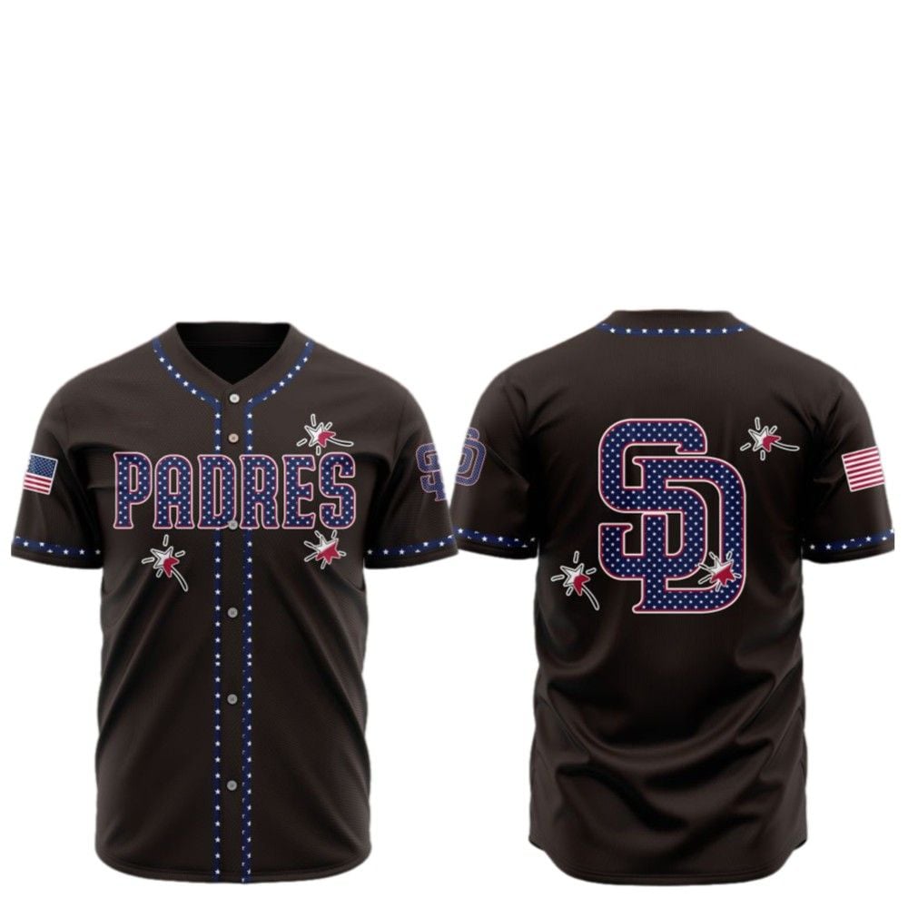 2025 SD Padres Happy Independence Day Baseball Jersey - Grishko.com T-Shirts, Hoodie, Sweatshirt | WearSparks.com (Image 2)