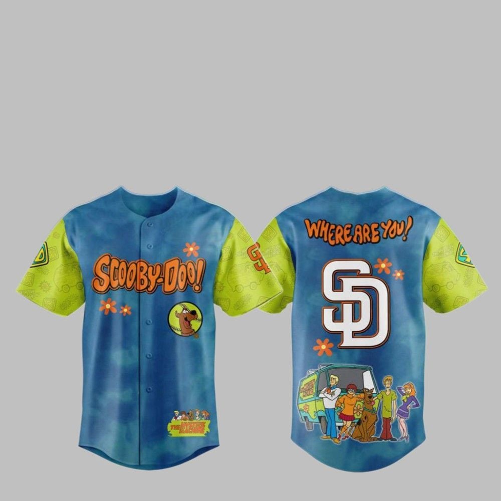 2025 SD Padres Scooby-Doo Baseball Jersey - Grishko.com T-Shirts, Hoodie, Sweatshirt | WearSparks.com (Image 1)