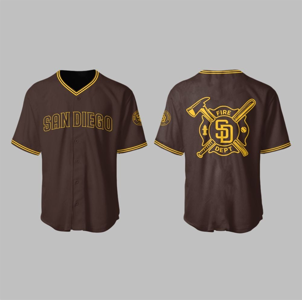 2025 SD Padres Firefighter Appreciation Night Jersey - Grishko.com T-Shirts, Hoodie, Sweatshirt | WearSparks.com (Image 1)