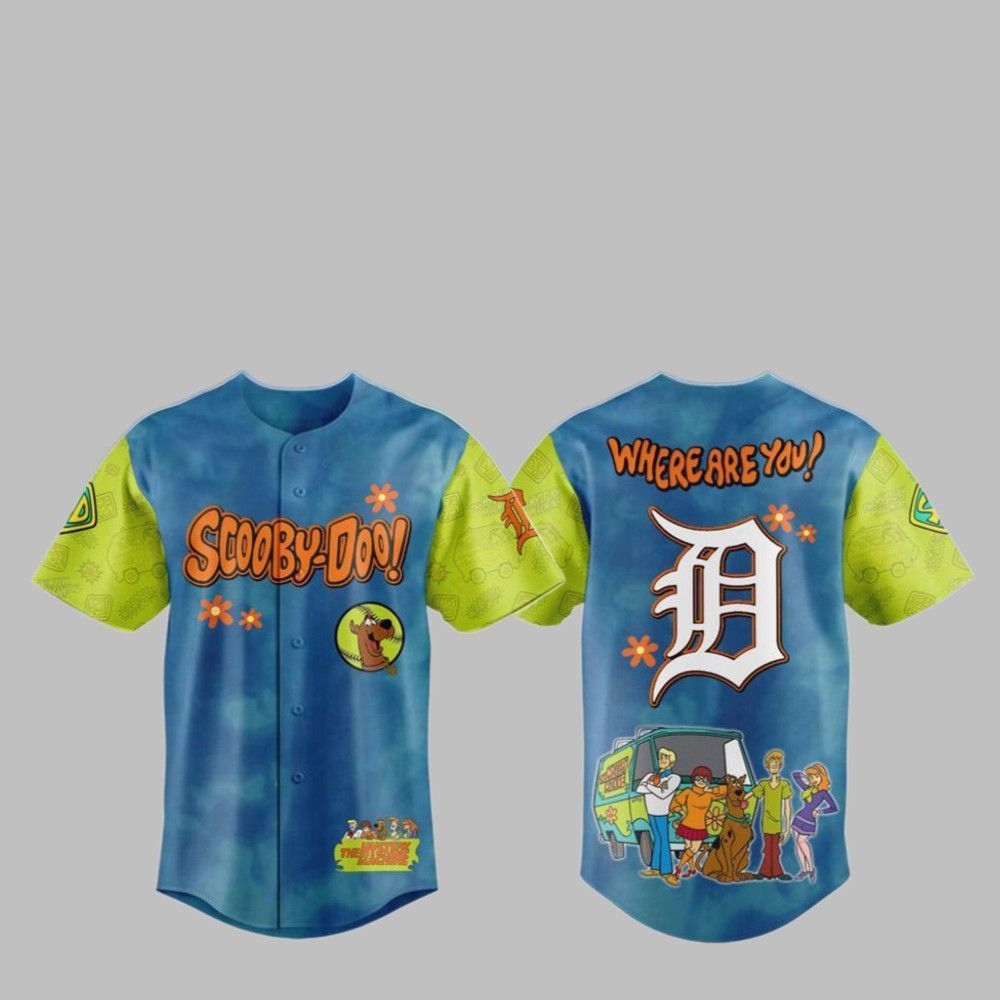 2025 Tigers Scooby-Doo Baseball Jersey - Grishko.com T-Shirts, Hoodie, Sweatshirt | WearSparks.com (Image 1)