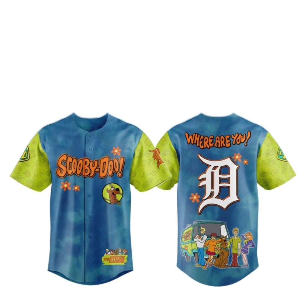 2025 Tigers Scooby-Doo Baseball Jersey - Grishko.com T-Shirts, Hoodie, Sweatshirt | WearSparks.com (Image 2)