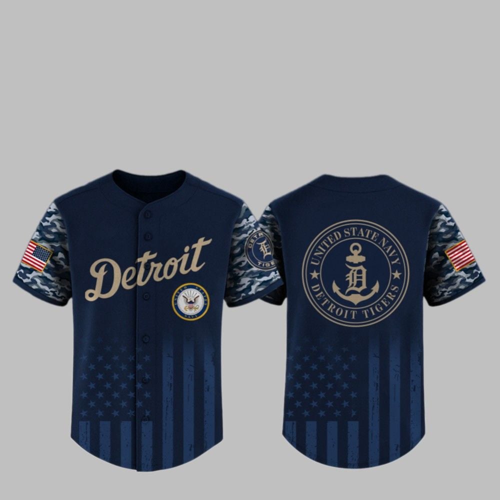 2025 Tigers US Navy Appreciation Night Jersey - Grishko.com T-Shirts, Hoodie, Sweatshirt | WearSparks.com (Image 1)