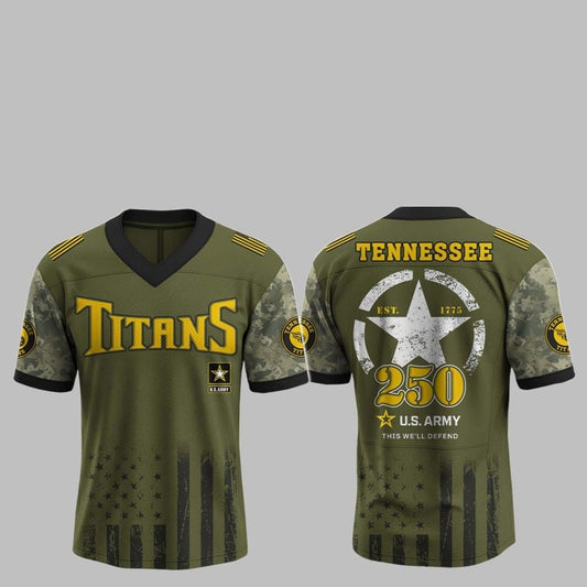 2025 Titans 250th Anniversary US Army Jersey - Grishko.com T-Shirts, Hoodie, Sweatshirt | WearSparks.com (Image 1)