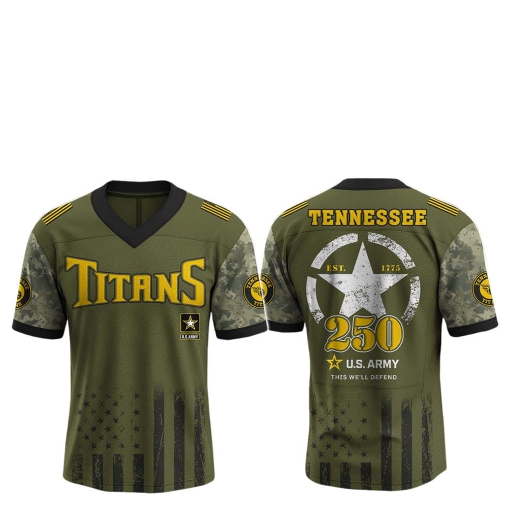 2025 Titans 250th Anniversary US Army Jersey - Grishko.com T-Shirts, Hoodie, Sweatshirt | WearSparks.com (Image 2)
