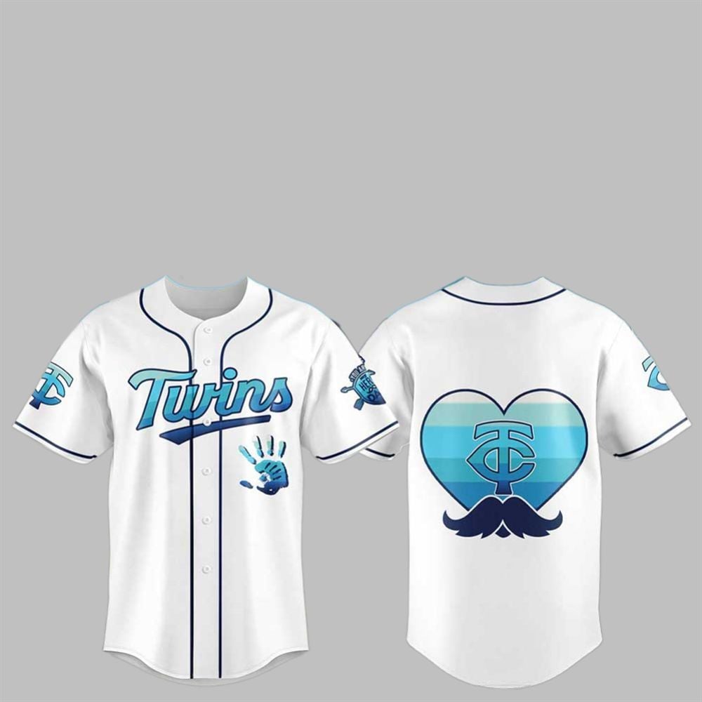 2025 Twins Happy Father's Day Jersey - Grishko.com T-Shirts, Hoodie, Sweatshirt | WearSparks.com (Image 1)